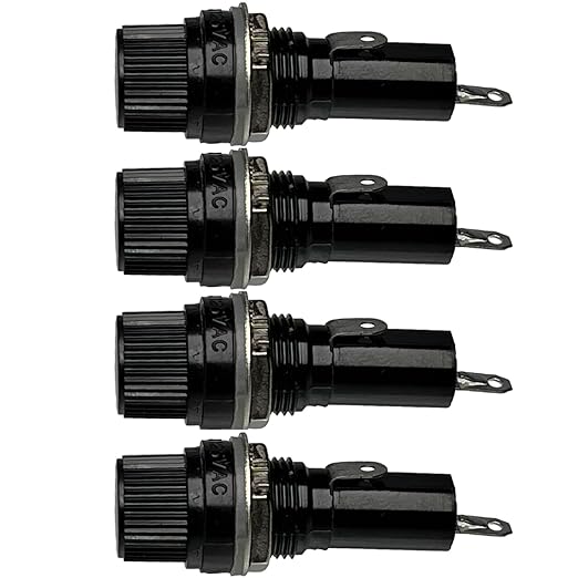 CESS AGC (6x30mm) Fuse Holder 10A/15A Panel/Chassis Mount Screw-Off Type (4 Pack)