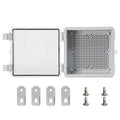 Electrical Junction Box Waterproof Electrical Box Outdoor with Mounting Plate, Plastic Snap Latch Hinged Dustproof and Suitable for Indoor and Outdoor Wiring Projects Clear 5.9"x5.9"x3.5"