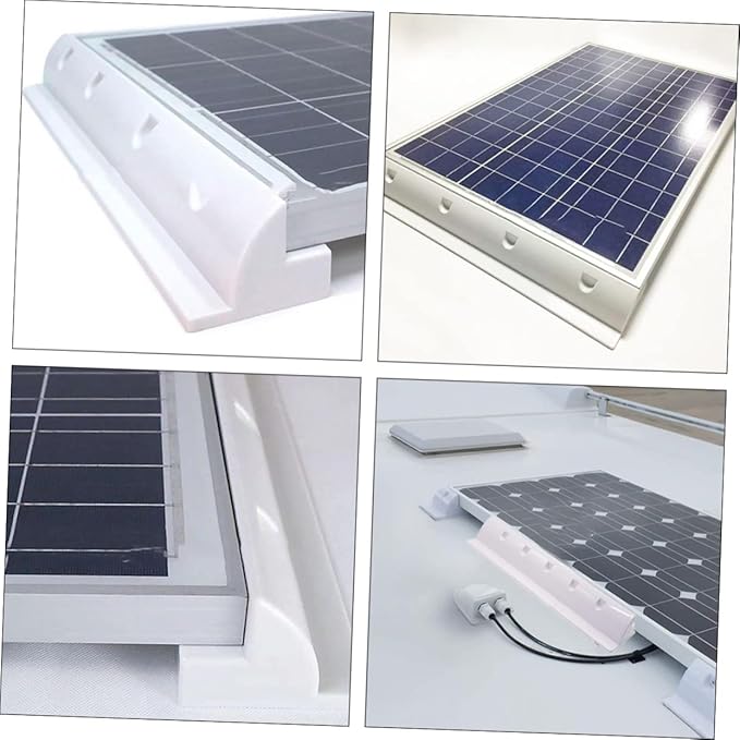 Homoyoyo 2pcs Solar Panel Mounts Abs Bracket for Roof Camping Van Waterproof Design
