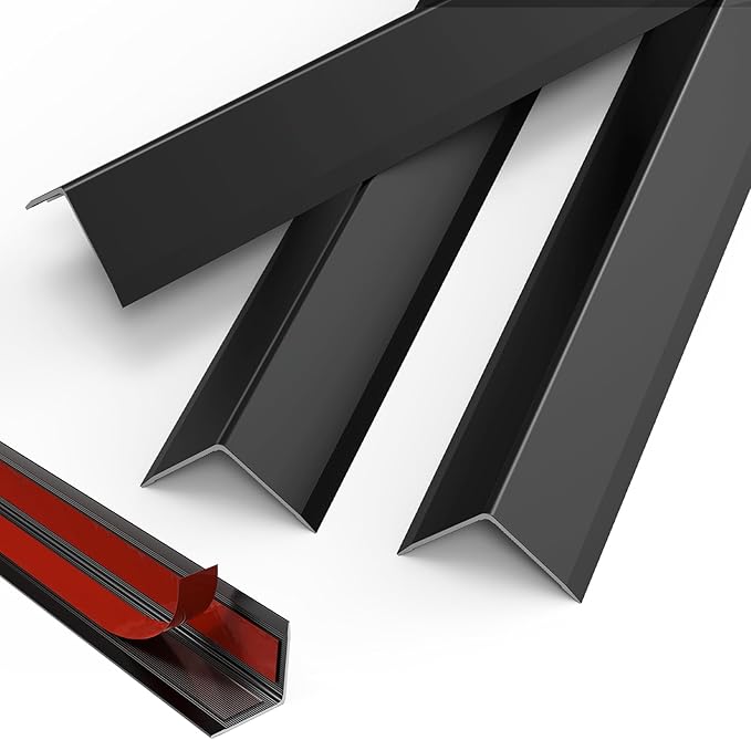 Aluminum Corner Guards L Molding Corner Guards with 90° Angle 35 X 1.6inch Stick Metal Corner Protector Molding for Wall Table Door Frame Protection and Decoration (3 Pack)