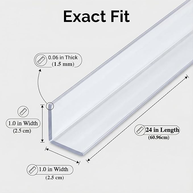 Clear Corner Protectors –Self-Adhesive Baby Proofing Safety Bumpers for Walls, Furniture, Cabinets & Desks – Freely Spliced to Meet Your Needs(36PCS, 2.5x60.96cm/1.0x24in)