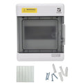 Waterproof 6 Way Breaker Box IP66 PC/ABS Alloy Plastic Power Distribution Box Enclosure with Clear Cover, Bus Bars and DIN Rail