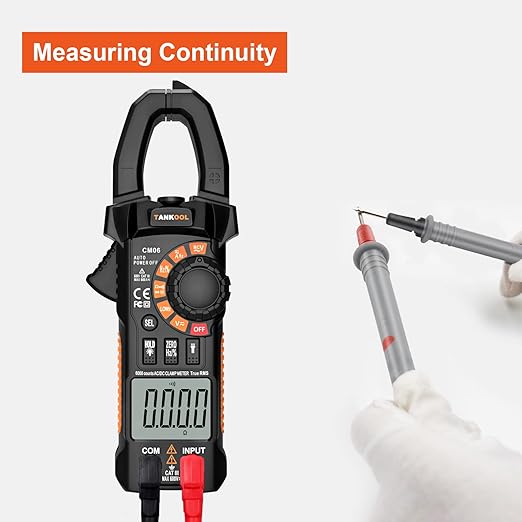 Digital Clamp Meter Multimeter 6000 Counts TRMS, Auto-ranging Amp Meter Built-in HD Screen, Measures AC/DC Current Voltage NCV,Continuity Capacitance Diode Resistance Multi Tester
