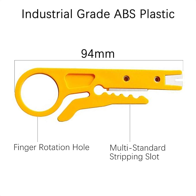 VANICE Mini Wire Stripper 3 Pack Network Wire Stripper Punch Down Cutter for Network Wire Cable, RJ45/Cat5/CAT-6, Telephone and Computer UTP Cable