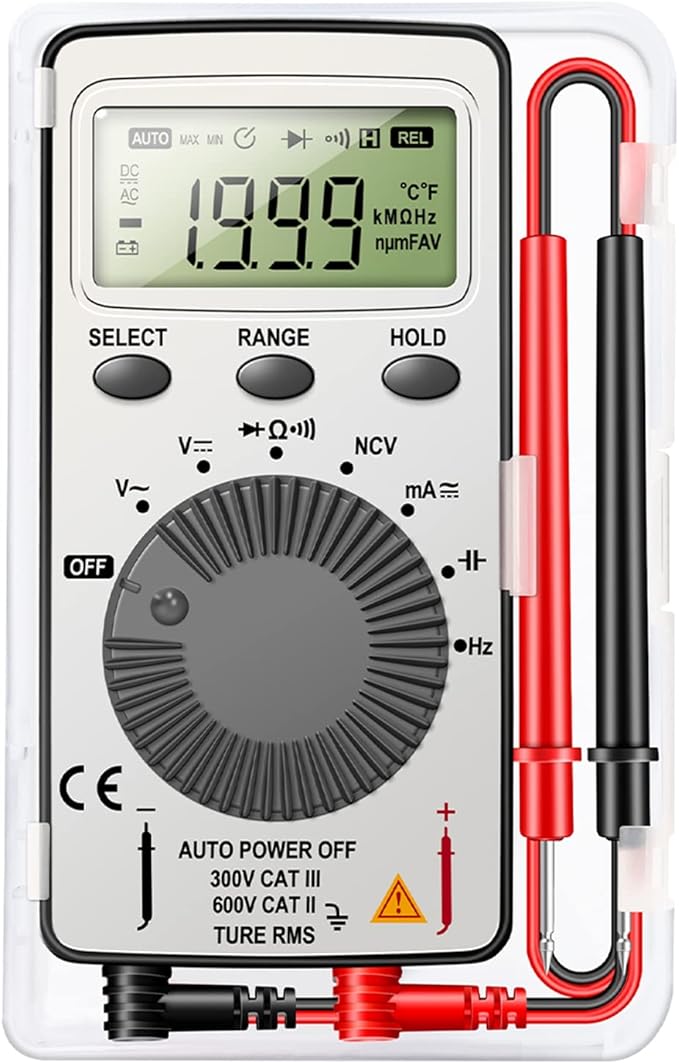 Digital Multimeter Auto-Ranging Voltmeter Tester Meter Voltage Meter Multifunctional Pocket Multi Tester with NCV- Contact Tester Electrical