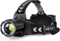 FINICO Rechargeable LED Headlamp 99000 High Lumens, 95 Hours Long Lasting Head Light with Zoomable & IPX7 Waterproof & 12 Modes & 125° Adjustable, Powerful Head Lamp for Outdoor, Camping, Hardhat