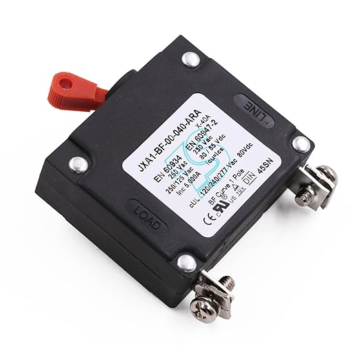 40 Amp AC/DC Red Single Pole Toggle Boat Magnetic Circuit Breaker