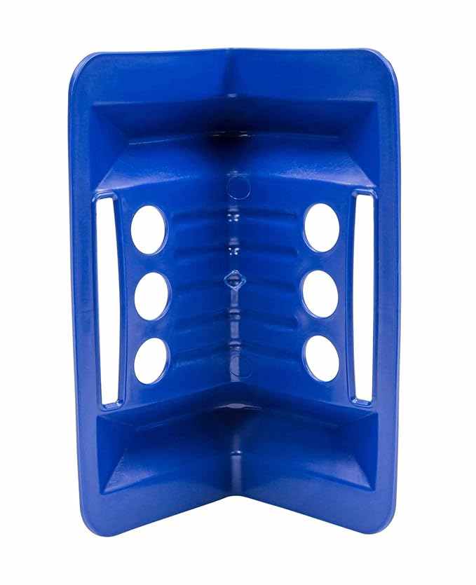 Mytee Products (10 Pack) 4" x 4" x 10" Blue Corner Protector V Shaped Flatbed Edge Guards with Carrying Case - Cargo Load Corner Edge Protector and Tie-Down Strap Guard for Flatbed