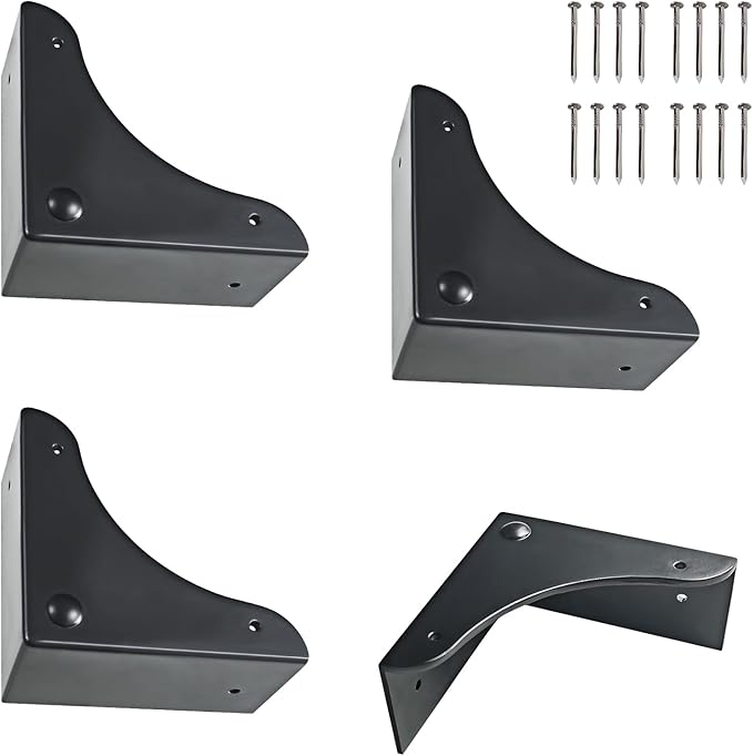 Metal Box Corner Protector, 4pcs Corner Guard Desk Box Edge Safety Decorative Protector Safety Guard Cabinet Metal Edge Bumpers for Case Wooden Furniture Hardware