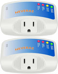 Voltage Protector, Malictele Single Outlet Surge Protector for Home Appliances 120V 10A Brownout Protection Plug for Fridge TV Air Conditioners Surge Protector -2Pack