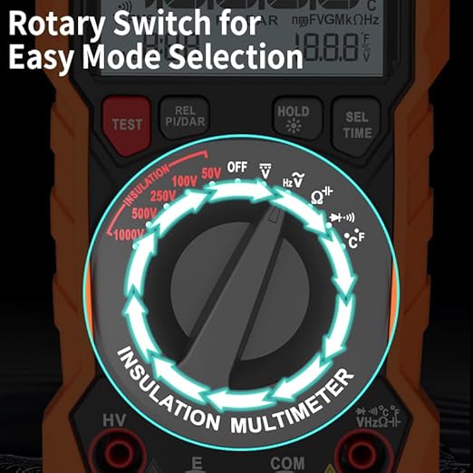 ZOYI ZT-1000R 2-in-1 Megohmmeter 1000V with DAR & Digital Multimeter, Insulation Resistance up to 20GΩ, 19999 Counts, AC/DC Diodes Ohm, TRMS, Auto-Ranging, Backlit LCD Screen, for Professional