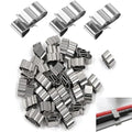 YSIL 60PCS Trailer Frame Wire Clips Stainless Steel Cable Clips 22.5mm/0.89Inch Solar Panel Double Wire Clips Clamps for PV Wiring Boat Cable Trailer