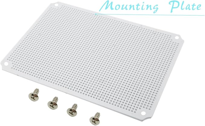 Zulkit Junction Box ABS Plastic Waterproof IP65 Electrical Boxes Hinged Shell Clear Cover Outdoor Universal Project Enclosure with Mounting Plate and Wall Brackets 15.4x11.4X 6.3inch (390x290x160 mm)