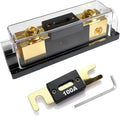 0/2/4 Gauge AWG Inline ANL Fuse Holder Dual Kit with 2 Pack Fuse (100A)
