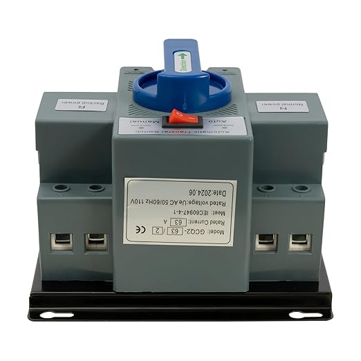 63A 2P 50HZ/60HZ Dual Power Automatic Transfer Switch CB Level AC-33iB W/450nm 2000m Laser Module TTL Driver Board 2S Quickly Toggle Self Cast Indicator Light Display (2P 63A)