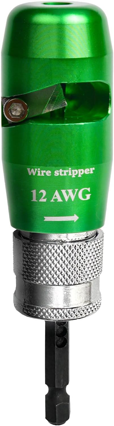 ANGELSWORD 12 AWG Wire Stripper for Drill, Wire Stripping Tool, Professional Electrician Tool, The Perfect Companion for Power Drill
