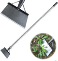 56.4" Metal Snow Shovel for Walkway, Multifunctional Garden Shovel for Sidewalk Scraping, Weeding, Digging, Snow Removal