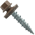 Metal Roofing Screws: (250) 10 x 1 Light Brown Hex Head Sheet Metal Roof Screw. Self Starting Metal to Wood siding Screws. EPDM Washer. Colored Head