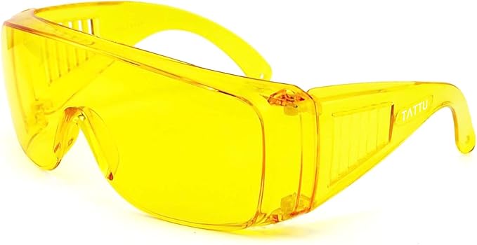 TATTU G1 Fit-Over UV Protection Glasses, Anti-Glare, Anti-Eye Strain, Night Vision Enhancement for Driving at night, Yellow