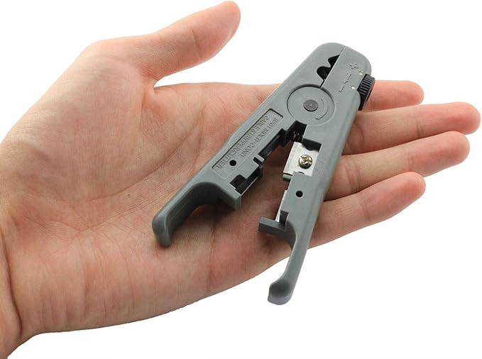 ZRM&E Coaxial Cable Stripper Rotary Stripper 180x56mm Manual Wire Stripper for All Kinds of Telephone Line and Network Cable