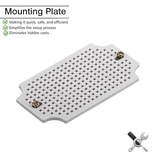 QILIPSU Junction Box with Mounting Plate 110x80x70mm, ABS Plastic DIY Electrical Project Case IP67 Waterproof Dustproof Enclosure Grey (4.3"x3.1"x2.8")