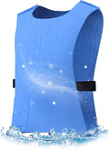 Cooling Ice Vest for Men Women,PVA Water Activated Evaporative Cool Cold Vest for Hot Weather Working Running
