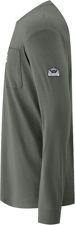 FR Shirts for Men 6.5oz Lightweight Fire Resistant Shirts for Men Long Sleeve NFPA2112/CAT2