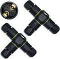 3 Way Junction Box IP68 Waterproof Electrical Junction Box 2 Pin/3 Pin/4 Pin Junction Box Outdoor Cable Connector for Underground/Outdoor Ø 4.5mm-10mm, Shielded Field Installable - 2Pin