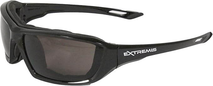 Radians XT1-21 Extremis Full Black Frame Safety Glasses with Smoke Anti-Fog Lens, Adult