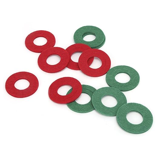 Battery Terminal Washers Set, 12-Piece Insulated Battery Protectors and Cable Mats for Car, Truck, Boat Batteries (Red and Green)
