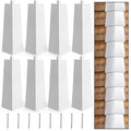 Coloch 8 Pieces Aluminum Siding Corners 8 Inches, White Outside Siding Corner Caps with Nails Metal Smooth Corner Panels Trim for Mobile House, Wooden House