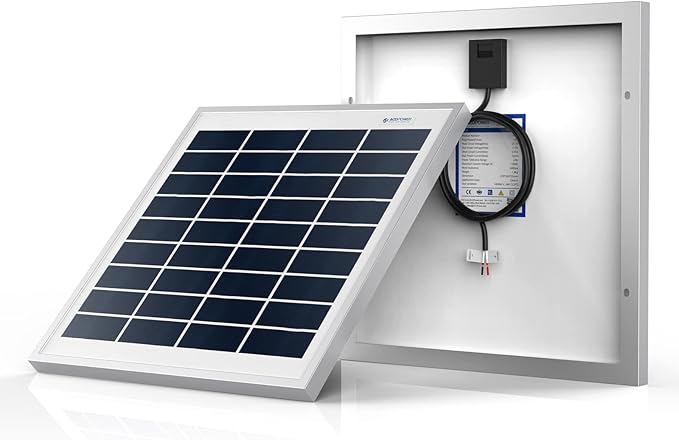 ACOPOWER 15 Watt Small Solar Panel, 15W 12V Single Solar Panel High Efficiency Polycrystalline Module for Battery Charging, Security Camera, Automatic Gate, Chicken Coop, Boat, Off-Grid Applications
