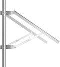 Newpowa Solar Panel Pole Mount, Universal Double Arm with Support Pole and Wall Mount Bracket, 0-90° Tilt Angle, up to 2PCS 220W/60.63" Widtht