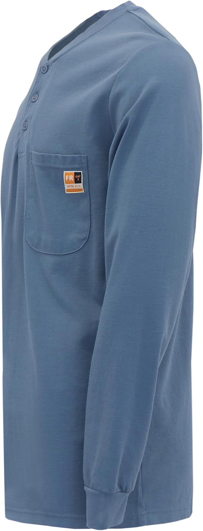 KONRECO FR Shirts for Men Long Sleeve 7oz Cotton Flame Resistant/Fire Retardant CAT2 Henley Shirt