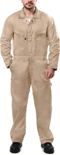 Kolossus Pro-Utility Cotton Blend Long Sleeve Coverall with Zippered Frontal Pockets