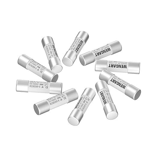 Wengart Solar Fuses WGPV-30,DC1000V 20Amp,10x38mm,I133kA,Fast Photovoltaic Fuses for Solar Photovoltaic Applications,10Pack