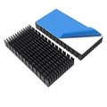 2Pcs 40mm Heatsink 80 x 40 x 11mm/ 3.15 x 1.57 x 0.44 inche Aluminum Heat Sink Radiator Cooler with Thermal Conductive Adhesive Tape/Pad Cooling Fin for Cooler Electronics CPU Led, Black