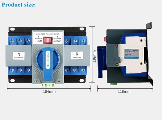 JONASC 220V 63A 3P Dual Power Automatic Transfer Switch Generator Changeover Switch 50Hz/60Hz
