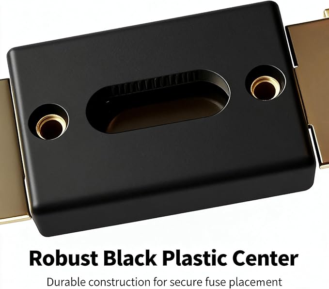 0/2/4 Gauge AWG Inline ANL Fuse Holder Dual Kit with Extra Pack of 2 Fuse (200A-Black Base)