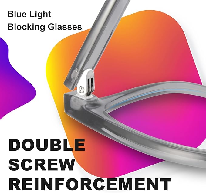 VISOONE Blue Light Blocking Glasses Square with Anti Computer Glare for Gaming Women and Men MONTANA