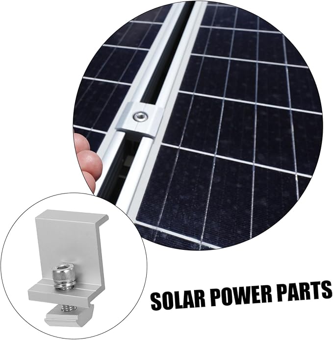 12pcs Solar Panel Holder Clamp Rack Clips for Household Solar Panel Installation Easy to Use Bracket for Secure Mounting and Performance