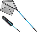 SAN LIKE Fishing Net Fish Landing Net Collapsible Fish Net with Anti-Slip Telescoping Rubber Pole Handle for Kids Adults in Saltwater Freshwater Multi-Size Extending to 37/42/43/51/69/71/89/98inch