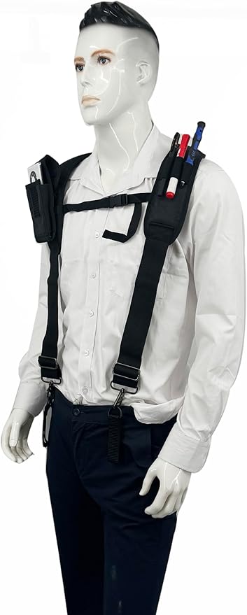 Padded Tool Belt Suspenders 3 Hook Swivel Suspenders for Tool Belt Heavy Duty Work Suspenders
