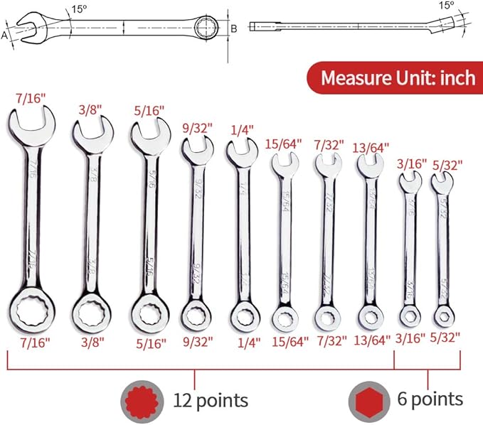 SPEEDWOX Mini Handle Wrench Set, Open/Box, High Carbon Steel, 2-Piece