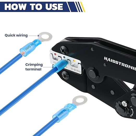 haisstronica 330PCS Marine Grade Heat Shrink Butt Connectors Set, 22-10 AWG (3Colors/3Sizes), with 9" Heat Shrink Crimping Tools and Organizer