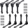 Corner Protector, 4 Inches Furniture Corner Guards Corner Bracket Metal Embellishments with Wood Funiture Decorative Metal Rustic Hardware for Home Edge Corner Hardware Accessories (8)