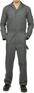 NY Threads Men’s Twill Coverall Relaxed Fit Long Sleeve Utility Work Wear