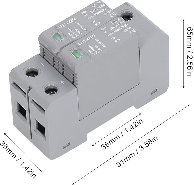 House Surges Protector, 2P Photovoltaic Surges Protection Device, Voltage Protector DC600V