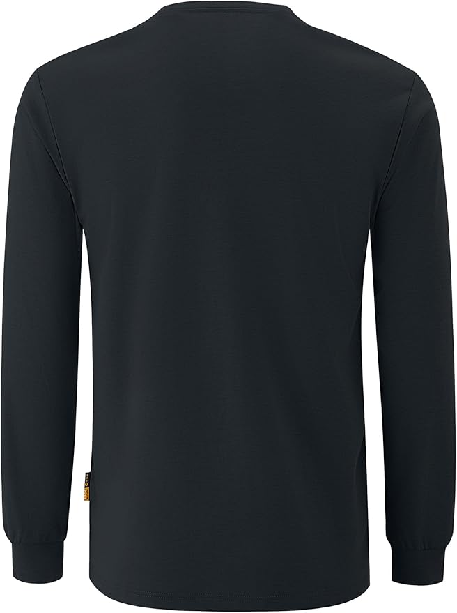 WORKWEYA Men's FR Shirts 6.5oz Lightweight Long Sleeve Flame Resistant T-Shirt NFPA 2112/CAT2