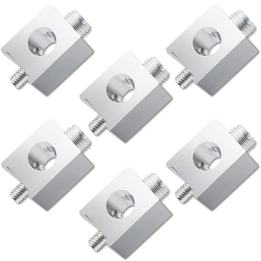6 Pack #4–2/0 Aluminum Ground Lugs, Neutral Lug Kit for Circuit Breaker Panels, Tin-Plated Electrical Grounding Lugs with Screws